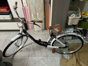 永久城市通勤自行車(chē)26英寸實(shí)心胎成人男女買(mǎi)菜兒童通勤休閑城市單車(chē)黑 曬單實(shí)拍圖