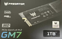 宏碁掠奪者（PREDATOR）1TB SSD固態(tài)硬盤(pán) M.2接口(NVMe協(xié)議) GM7系列｜NVMe PCIe 4.0讀速7200MB/s  AI電腦存儲配件 曬單實(shí)拍圖
