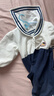DUUDUU嬰兒衣服雙層連體衣外出服寶寶翻領(lǐng)哈衣新生兒爬服秋款海軍領(lǐng) 曬單實(shí)拍圖