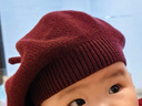 babylove嬰兒帽子春秋款男女寶寶復古毛線(xiàn)帽純色針織貝雷帽百搭復古畫(huà)家帽 曬單實(shí)拍圖