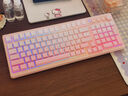惠普（HP）K110無(wú)線(xiàn)鍵盤(pán) 三模藍牙有線(xiàn)靜音機械手感側刻漸變鍵帽帶旋鈕薄膜鍵盤(pán) 辦公游戲電競電腦筆記本通用 桃夭粉【三模無(wú)線(xiàn)版】RGB燈效 曬單實(shí)拍圖