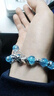 蝴蝶串珠手鏈女款小眾精致手串高顏值閨蜜學(xué)生黨手飾 云水藍手鏈兩件套 曬單實(shí)拍圖