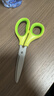 得力（deli）兒童剪刀不粘膠特氟龍小剪刀安全防銹小學(xué)生圓頭美工剪刀文具一年級幼兒園3-6歲 綠色6074-S 曬單實(shí)拍圖