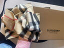 博柏利（BURBERRY）格紋羊絨圍巾 輕奢 男女同款 卡其色 禮物禮盒80181 卡其色 168*30CM 曬單實(shí)拍圖