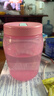特百惠（Tupperware）吸吸罐550ml女生學(xué)生密封帶吸管水杯子夏季自制飲品奶昔 甜蜜粉 曬單實(shí)拍圖