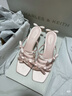 CHARLES&KEITH26春新品蝴蝶結細帶高跟鞋露趾涼拖鞋生日禮物CK1-60920425 Light Pink淺粉色 40 （255） 曬單實(shí)拍圖