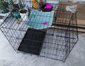 憨憨寵貓籠折疊貓籠子大號貓別墅加粗加密雙層貓舍貓窩寵物貓咪用品家用 黑色 850雙層 曬單實(shí)拍圖
