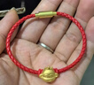 老廟麥玲玲紅色皮繩桶狀推拉扣工藝手飾送女友送老婆生日禮物 曬單實(shí)拍圖