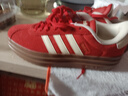 adidas「T頭鞋」VL COURT BOLD厚底增高休閑板鞋德訓鞋女阿迪達斯 淺猩紅/暖香草色   36 曬單實(shí)拍圖