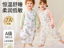 婧麒（JOYNCLEON）嬰兒睡袋秋冬兒童寶寶夾棉恒溫分腿睡袋防踢被 綠 90 Jsd176017 曬單實(shí)拍圖