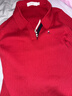 納維凱爾意大利小帆船女士通勤修身針織衫翻領(lǐng)毛衣2334024501 紅 S  曬單實(shí)拍圖