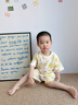ELLE BABY純棉寶寶睡衣套裝夏季新款笑臉可愛(ài)兒童家居服男童女童套頭空調服 酸性糖果 【純棉100%】 90 【建議身高78cm-90cm】 曬單實(shí)拍圖