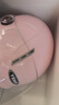 野馬（YEMA）3C認證359S電動(dòng)摩托車(chē)頭盔男女春夏季輕便式半盔電瓶車(chē)安全帽 四季通用 櫻桃粉彩帶花配透明長(cháng)鏡 曬單實(shí)拍圖