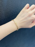 YIN隱 Essentials空氣編織軟手鐲單層三層18K金手鏈高級輕盈彈力手鏈 三股編織軟手鐲 鏈長(cháng)：15+2cm，可調節 曬單實(shí)拍圖