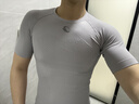 GOLOVEJOY健身衣男士速干短袖跑步運動(dòng)訓練服壓縮T恤彈力上衣 鈦鋅灰 XL 曬單實(shí)拍圖