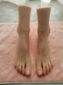 仿真人硅膠腳模膜戀足打膠交帶穴洞戀足癖玉足倒模型成人情趣用品 升級款鉑金硅膠-仿真青筋紋理-趾骨款（腳趾可動(dòng)）一雙 【至臻】仿真人硅膠腳模足膜戀足贈玉足禮包 曬單實(shí)拍圖