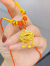 中國黃金（CHINA GOLD）黃金項鏈男女款足金平安鎖系列吊墜寶寶嬰兒滿(mǎn)月周歲生日禮物 寶寶平安鎖·項鏈約0.9g【甄選禮盒】 曬單實(shí)拍圖