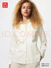 優(yōu)衣庫女裝全棉工裝襯衫/長(cháng)袖襯衣外套479579 01 乳白色 2XL 曬單實(shí)拍圖