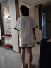 Sweetly·Sun夏季薄款休閑運動(dòng)套裝女學(xué)生寬松潮流百搭學(xué)院風(fēng)撞色印花兩件套潮 甜美學(xué)院風(fēng)【兩件套】 S 建議70-90斤 曬單實(shí)拍圖