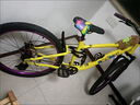 雙減震軟尾山地車(chē)越野變速車(chē)男女土坡自行車(chē)雙油剎學(xué)生通勤單車(chē) 檸檬黃24寸145-165 檸檬黃24寸145-165 8速內走線(xiàn)可鎖死前叉 曬單實(shí)拍圖