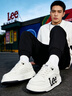 Lee男鞋時(shí)尚新款經(jīng)典潮流板鞋厚底增高百搭休閑鞋軟底印花運動(dòng)鞋子男 曬單實(shí)拍圖