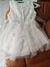 安妮優(yōu)兒六一兒童節表演服裝演出服女童蓬蓬裙舞蹈服小學(xué)生禮服 白色 110 曬單實(shí)拍圖