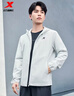 特步防潑水外套春夏新款男夾克上衣跑步服戶(hù)外騎行服雙層風(fēng)衣運動(dòng)服 0106常規-塵灰色-經(jīng)典簡(jiǎn)約 3XL 曬單實(shí)拍圖