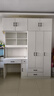 富凱上諾書(shū)桌實(shí)木桌柜一體家用電腦桌書(shū)柜組合書(shū)桌學(xué)習桌臥室寫(xiě)字臺 實(shí)木白1.8三門(mén)帶抽＋書(shū)桌＋頂柜 曬單實(shí)拍圖