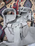 usbeesbaby新生兒橫抱背帶3D透氣護頭頸夏季透氣戶(hù)外輕便出行抱娃神器 銀漸灰冰絲棉JDQ 曬單實(shí)拍圖