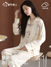 都市麗人100%純棉女士睡衣女長(cháng)袖長(cháng)褲家居服套裝全棉卡通臘腸狗可外穿L 曬單實(shí)拍圖