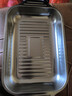 不銹鋼烤魚(yú)盤(pán)子長(cháng)方形深盤(pán)托盤(pán)魚(yú)盤(pán)家用電磁爐專(zhuān)用烤魚(yú)爐小吃燒盤(pán) 雙柄【32*19*5cm】淺款  無(wú)蓋 曬單實(shí)拍圖