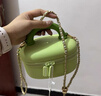 梵高范盒子包秋冬新款女士斜挎包設計感小眾個(gè)性單肩包 薄荷綠 曬單實(shí)拍圖