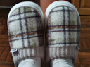 棉拖鞋女款2025新款爆款格子棉拖鞋防滑加絨保暖地板簡(jiǎn)約毛絨拖鞋 灰色 44-45 【建議拍大一碼】 曬單實(shí)拍圖