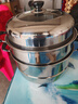 蘇泊爾SUPOR 蒸鍋真味鮮不銹鋼雙層復底28cm蒸魚(yú)鍋加高鍋蓋蒸籠EZ28BS04 曬單實(shí)拍圖