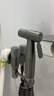 九牧王世家全銅馬桶槍灰伴侶噴槍增壓一進(jìn)二出沖洗器廁所水龍頭衛生間角閥 漏水換新-(今季特價(jià)) 銅槍灰-3米管+不銹鋼噴槍[支架款 曬單實(shí)拍圖