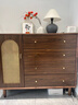 實(shí)木斗柜北歐輕奢實(shí)木邊柜客廳多功能臥室柜子儲物柜簡(jiǎn)約收納柜 胡桃色【質(zhì)保十年】 一門(mén)四斗柜【整裝到家】 曬單實(shí)拍圖