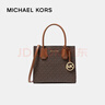 MICHAEL KORS Mercer風(fēng)琴包中號棕色手提單肩斜挎MK女包禮物女士輕奢包包 曬單實(shí)拍圖