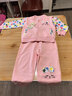 七語(yǔ)欣童裝女童套裝春秋裝兒童套裝新款洋氣女孩寶寶休閑外套褲子兩件套 粉色 100 (適合身高90-100cm) 曬單實(shí)拍圖