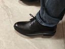 意爾康男鞋圓頭商務(wù)正裝鞋春秋單鞋系帶皮鞋德比婚鞋 53449W 黑色 39 曬單實(shí)拍圖