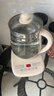 九陽(yáng)（Joyoung）0膠水養生壺 1.5L煮茶器 玻璃花茶壺 316不銹鋼燒水壺電熱水壺 WY301 曬單實(shí)拍圖