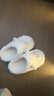 名創(chuàng  )優(yōu)品（MINISO）羊咩咩棉拖鞋女冬季包跟家居室內厚底月子毛毛拖鞋白色36-37 曬單實(shí)拍圖