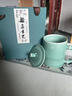 巧陶（QIAOTAO）青瓷大師茶杯手工辦公杯陶瓷杯喝茶中式竹節杯高端水杯家用老板杯 有竹杯【天青含禮盒】 曬單實(shí)拍圖