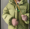 雅鹿2025新款兒童羽絨服男童女童寶寶中大童小童洋氣冬季加厚外套冬裝 綠色 150 曬單實(shí)拍圖