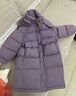 G.duck小黃鴨女童羽絨棉服中長(cháng)款冬裝加厚外套兒童棉衣大童女孩保暖棉襖 紫色 160 尺碼13~14歲【150-160cm】 曬單實(shí)拍圖