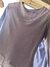香影一字蕩領(lǐng)t恤女2026春季新款假兩件拼接紫色長(cháng)袖小衫掐腰上衣 紫色 XL 170/92A/125-140斤 曬單實(shí)拍圖