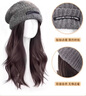 假發(fā)帽子一體真頭發(fā)假發(fā)帽子女帽子假發(fā)一體真發(fā)女長(cháng)發(fā)帽子假長(cháng)發(fā) 棕黑色【40cm】+發(fā)網(wǎng) 曬單實(shí)拍圖