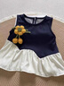 G.duck小黃鴨童裝女童秋裝套裝2025新款洋氣兒童向日葵衣服女孩寶寶秋裝 三件套 90 建議1~2歲【 80-90cm】cm 曬單實(shí)拍圖