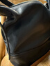 裘真【宋佳同款】格物塌塌包植鞣羊皮雙耳水桶包女大容量通勤包 黑色 曬單實(shí)拍圖