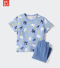 優(yōu)衣庫嬰幼兒寶寶UT繪本合作系列快干睡衣/短袖起居服481807 63 天藍色 110 曬單實(shí)拍圖