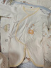 貝瑞加（Babyprints）新生兒連體衣2件裝男女寶寶長(cháng)袖純棉內衣卡通護肚爬服 黃59 曬單實(shí)拍圖